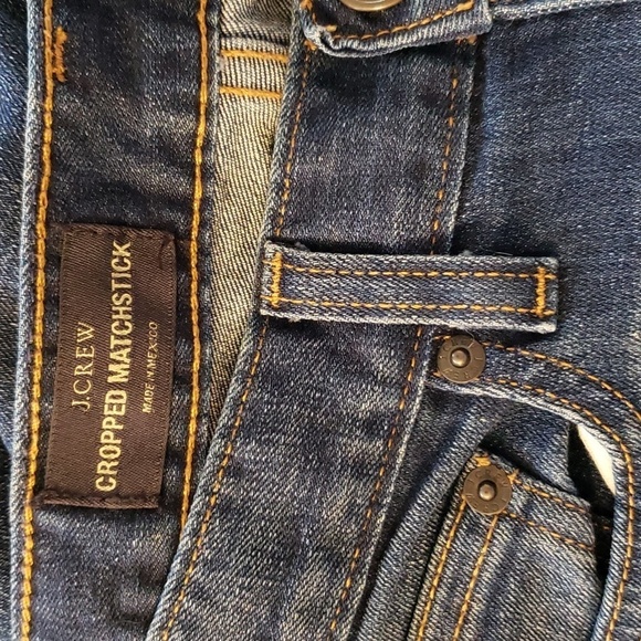J. Crew Cropped Matchstick Jeans Straight Leg Medium Wash Blue - Picture 6 of 8